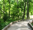 Wood cart paths take you over wetlands at Panther Creek Golf Club, Jacksonville, Florida.