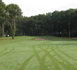 In pure Arthur Hills fashion, a tree intrudes into the left side of the fairway on the very first hole of Windsor Parke Golf Club in Jacksonville.