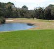 The par-3 fourth hole at Amelia River Golf Club punishes short shots.
