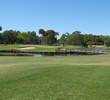 Water, then bunkers make the par-3 11th hole at Selva Marina Country Club intimidating.