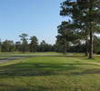 The par-4 third hole at Deerfield Lakes Golf Club is a straight shot between rows of trees.