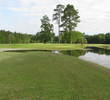 Getting the ball on the green on the par-5 sixth hole at Deerfield Lakes Golf Club requires an aerial approach.