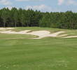 The wind can play havoc on the long par-3 16th hole at Eagle Landing at Oakleaf Plantation.