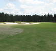 A cluster of bunkers guards the left side of the par-4 fourth hole at Eagle Landing at Oakleaf Plantation.