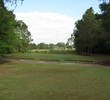 The sixth hole at Bent Creek Golf Course, a par 5, bends right.