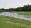 From the back tees, one has to angle onto the fourth fairway at the Country Club of Orange Park.