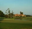 The 177-yard par-3 third hole at the Players Stadium Course at TPC Sawgrass plays over water and a large bunker.