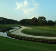 The par-5 11th at the Players Stadium Course at TPC Sawgrass is reachable in two by long hitters, but there's plenty of trouble for those who try it.