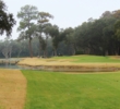 A pond guards the fourth green at the Golf Club of Amelia Island. 