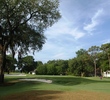 The first hole at Queens Harbour Yacht and Country Club is a pretty straightforward par 4, but with OB left and the range right, it can be a little tricky.