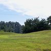 A view of the 1st green from about 40 yards out at River Bend Golf Links