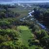Aerial view of the 16th green at Palencia Club