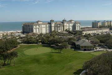 A view of the clubhouse at Golf Club of Amelia Island at Summer Beach